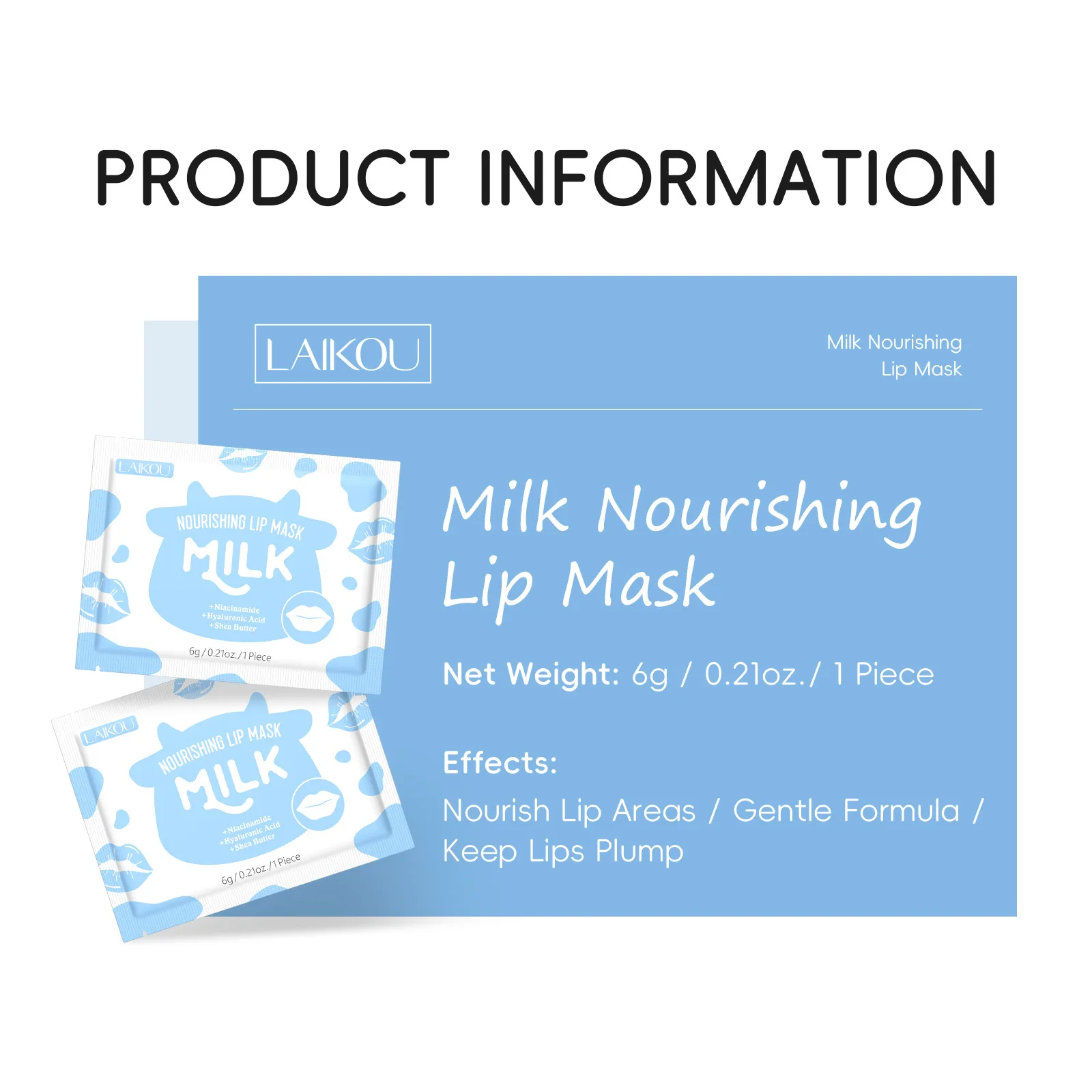 Skincare Collagen - 코스메틱 스킨케어 라이코우 10개입 밀크 립