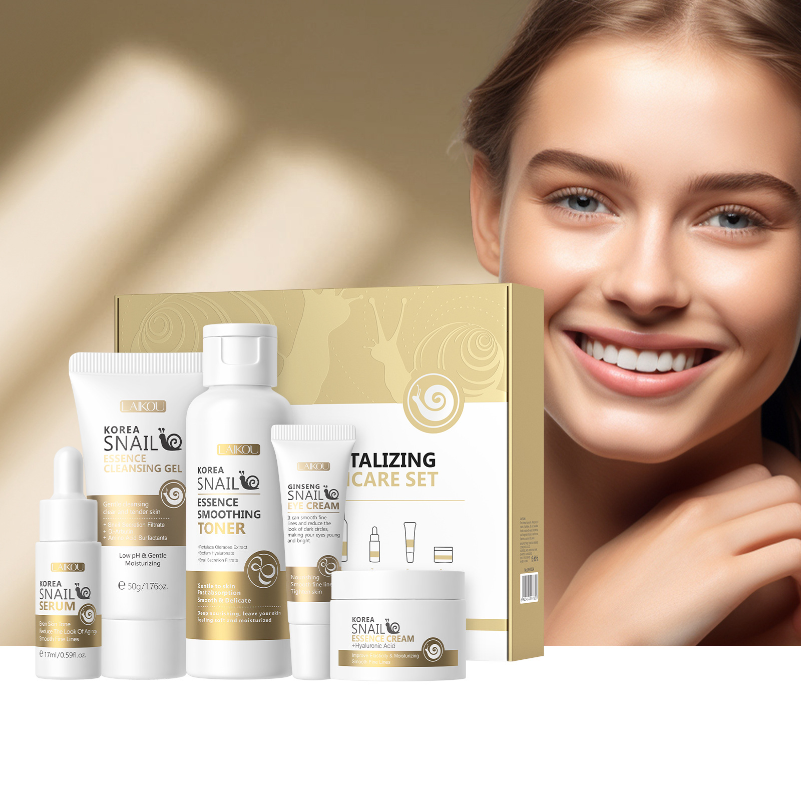 Skincare Collagen - 5pcs 박스형 한국 달팽이 스킨 케어