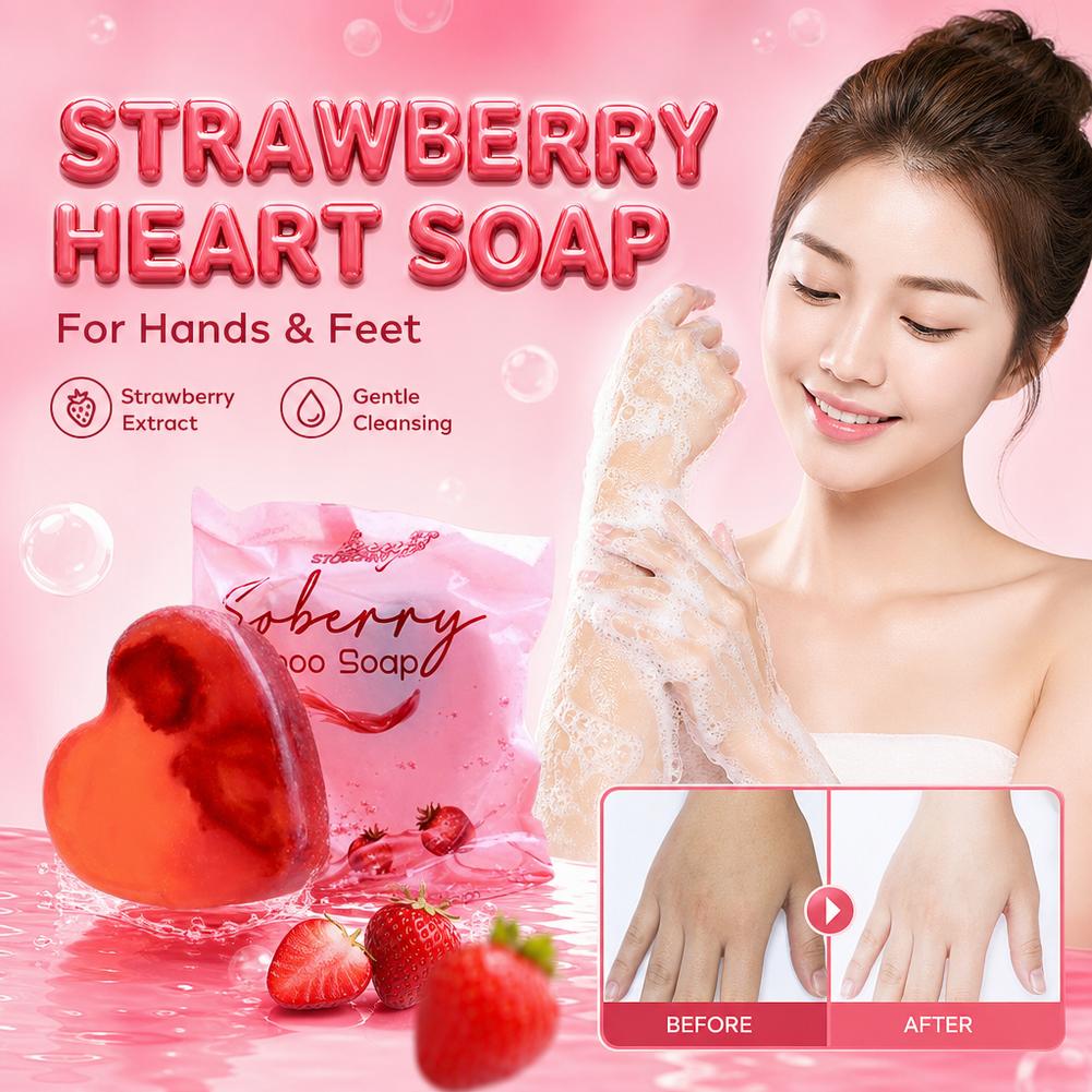딸기향 목욕 비누 피부 미백 손발 관리 비누 각질 제거 - Skincare Whitening 리뷰 및 가격